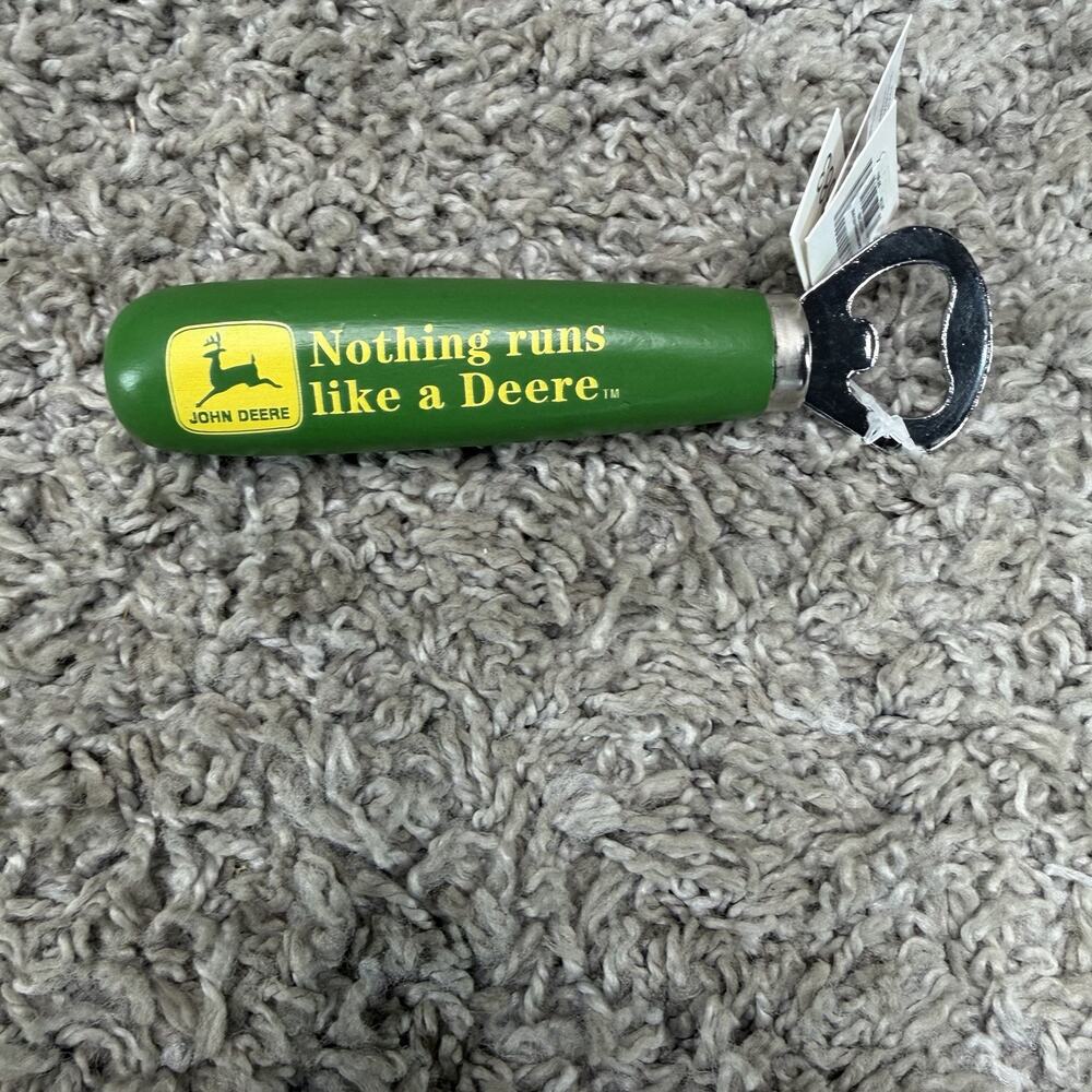 John Deere Bottle Opener Nothing Runs Like A Deere Wooden Green New